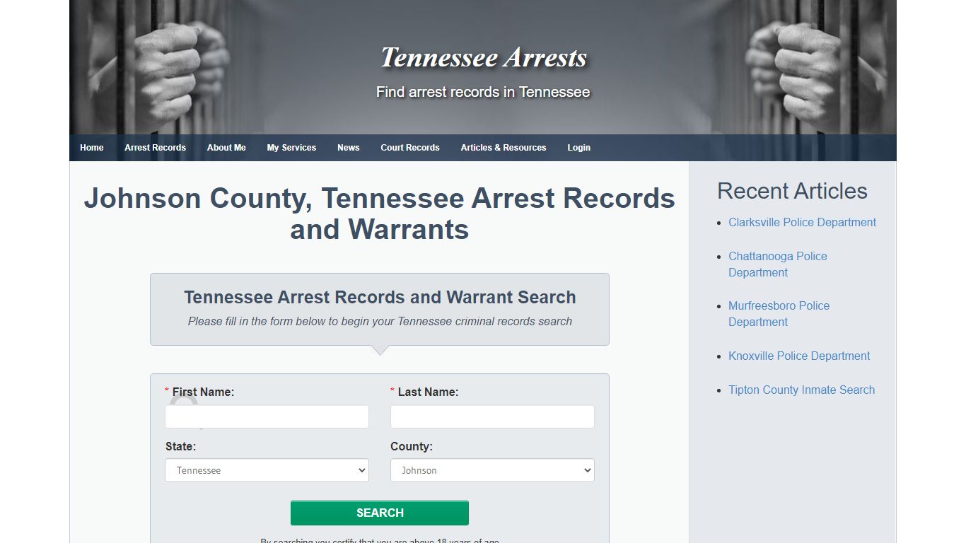 Johnson County, Tennessee Arrest Records and Warrants